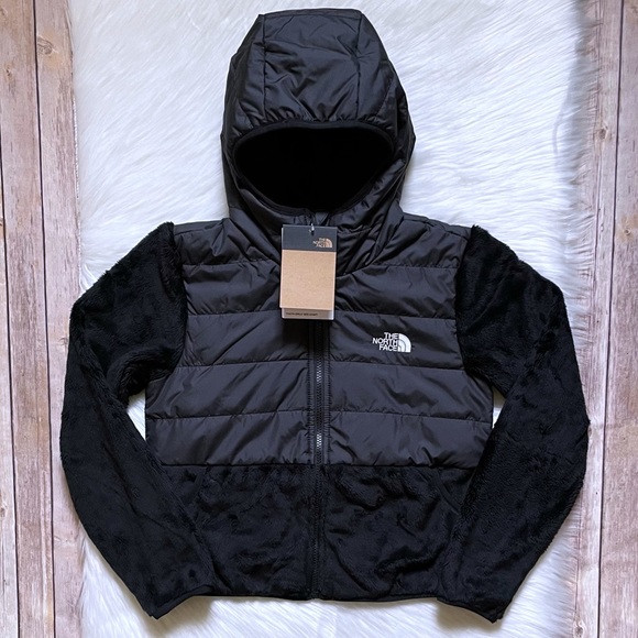 The North Face Girls’ Sherpa Nylon Jacket In Black - Picture 2 of 10